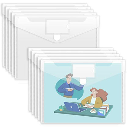 Modern Sooez 10 Pack Plastic Envelopes File Folders, Essentials