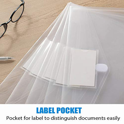 Modern Sooez 10 Pack Plastic Envelopes File Folders, Essentials