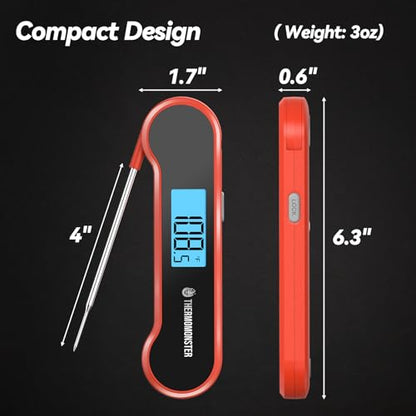 Minimalist 0.5 Sec Instant Read Meat Thermometer Digital with ±0.5℉ for Daily Use