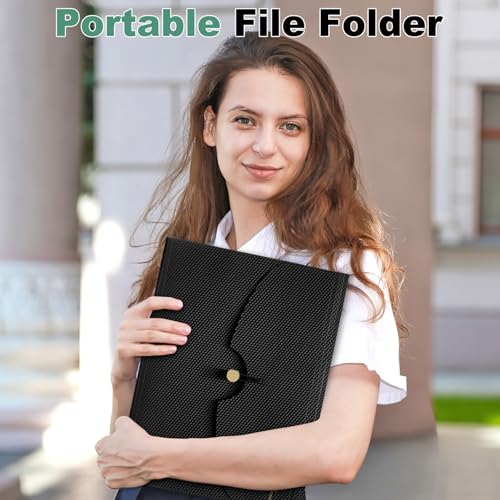 Minimalist Sooez 7 Pocket Expanding File Folder, upgraded Accordion File Organizer, Kit